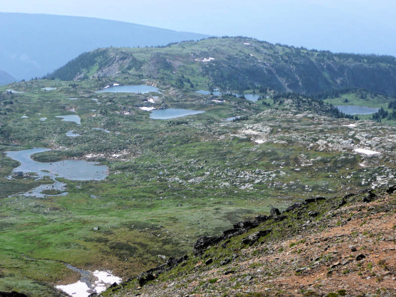 Plateau of the Lakes seen from West Ridge